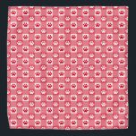 Red Gingham with Paw Prints Bandana<br><div class="desc">Pamper your pet with this timeless red gingham with paw prints patterned bandana!</div>
