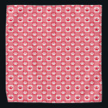 Red Gingham with Paw Prints Bandana<br><div class="desc">Pamper your pet with this timeless red gingham with paw prints patterned bandana!</div>