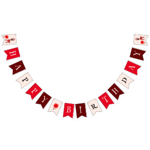 Red giraffe bunting flags