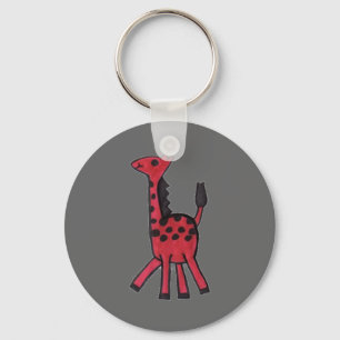 Red Giraffe Keychain