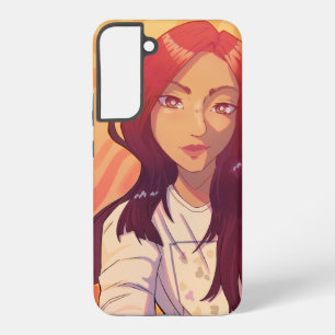 Red girl Anime Samsung Galaxy Case