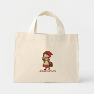 red girl mini tote bag