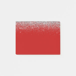 Red Glam & Glitter Post-it Notes