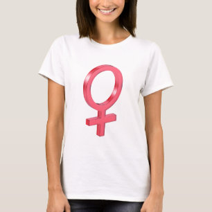 Red glass female gender sign T-Shirt
