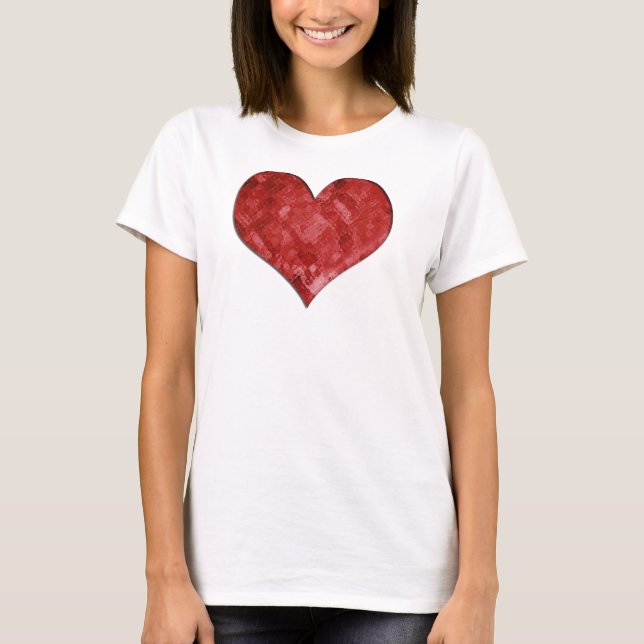 Red Glass Heart Babydoll T-Shirt (Front)