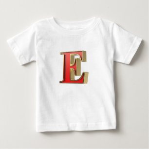 Red glass letter E Baby T-Shirt