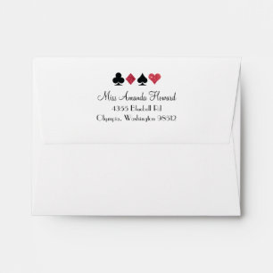 Red Glitter Destiny Vegas Thank You Envelope