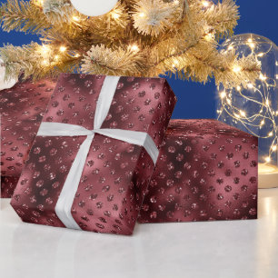 Red Glitter Dots Wrapping Paper