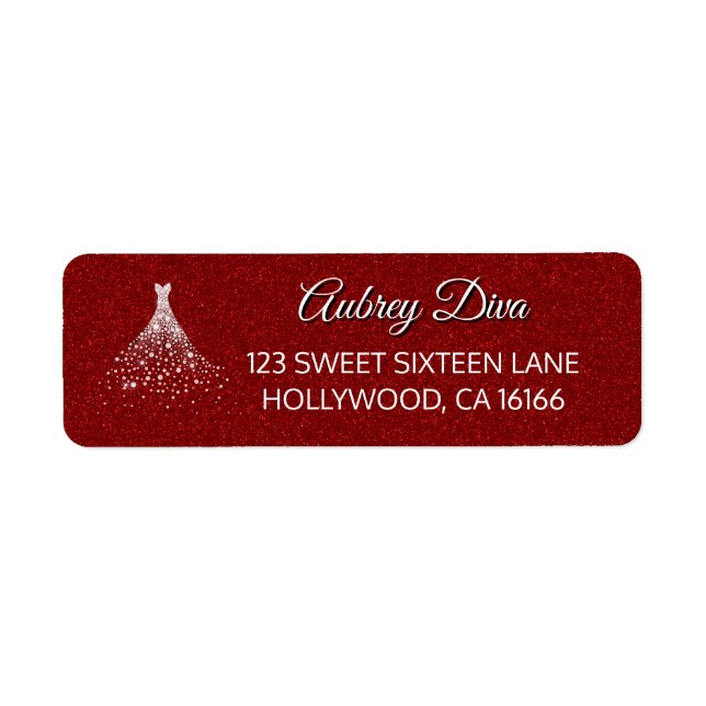 Red Glitter Glam Diamonds Dress (Front)