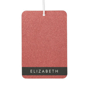 Red Glitter, Glitter Background, Your Name Air Freshener