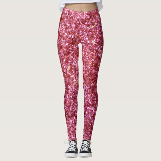 Red Glitter Leggings (Front)