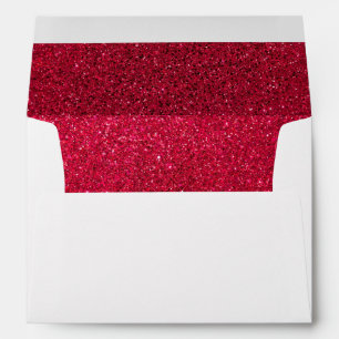 Red Glitter Lined Envelope