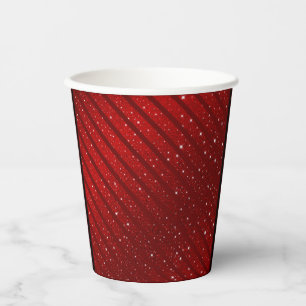 Red glitter magic christmas paper cups