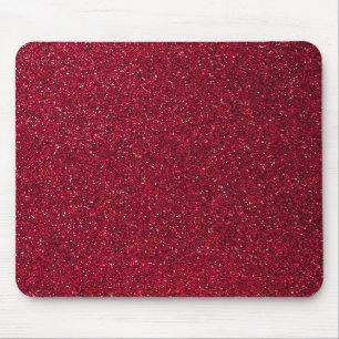 Red Glitter Mouse Pad