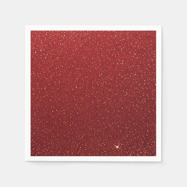 Red Glitter  Napkin (Front)