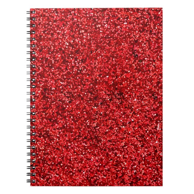 Red Glitter Notebook (Front)