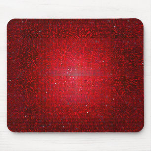 Red Glitter Sequin Disco Personalized Mousepad