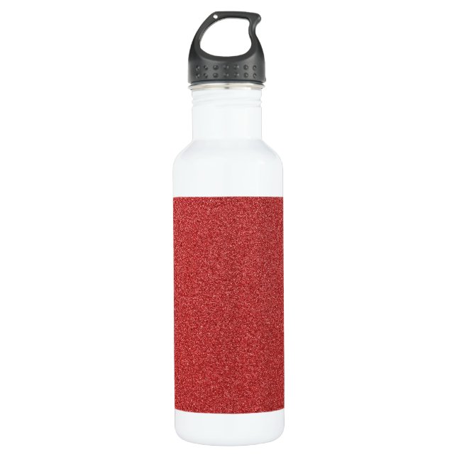 Red Glitter, Sparkle, Glitter Background 710 Ml Water Bottle (Front)