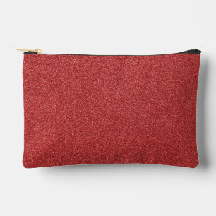 Red Glitter, Sparkle, Glitter Background Accessory Pouch