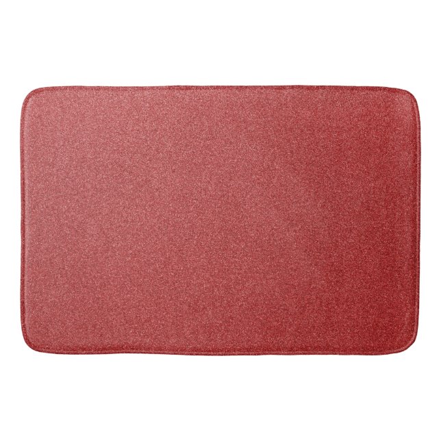 Red Glitter, Sparkle, Glitter Background Bath Mat (Front)