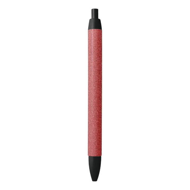 Red Glitter, Sparkle, Glitter Background Black Ink Pen (Front Vertical)