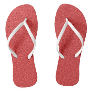 Red Glitter, Sparkle, Glitter Background Flip Flops