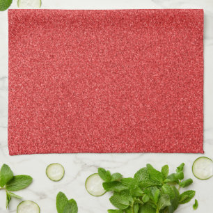 Red Glitter, Sparkle, Glitter Background Kitchen Towel