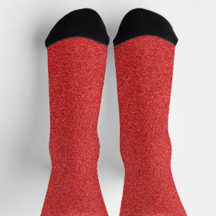 Red Glitter, Sparkle, Glitter Background Socks