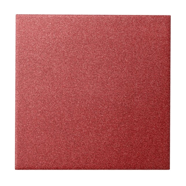 Red Glitter, Sparkle, Glitter Background Tile (Front)