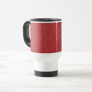 Red Glitter, Sparkle, Glitter Background Travel Mug