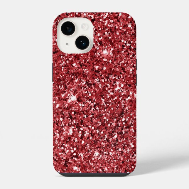Red Glitter Sparkle          iPhone Case (Back)
