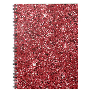 Red Glitter Sparkle  Notebook