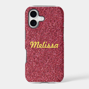 Red glitter sparkle with your name