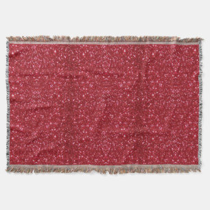Red Glitter Throw Blanket