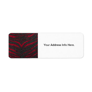 Red Glitter Zebra Print
