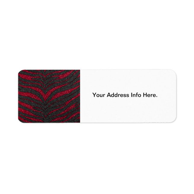 Red Glitter Zebra Print (Front)