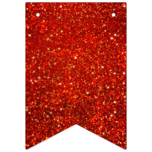 Red Glitters. Bunting Flags