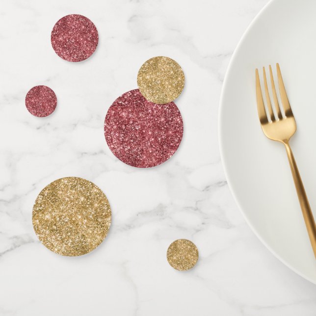 Red Glitz Glitter Unicorn Confetti (Group)