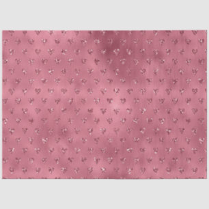 Red Glitzy Glitter Hearts Tissue Paper