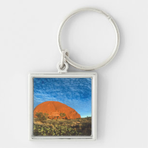 Red Glow of the Famous Ayers Rock in the Outback Keychain