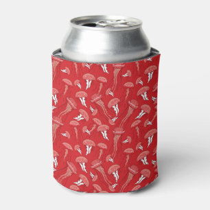 red glowing jelly fish pattern can cooler