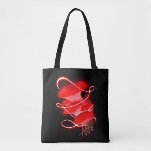 Red Glowing Mushroom Tote Bag