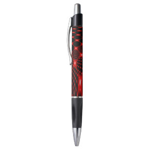 Red glowing net fractal pen