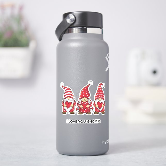 Red Gnomes with Hearts Personalized Valentine Day  (HydroFlask)