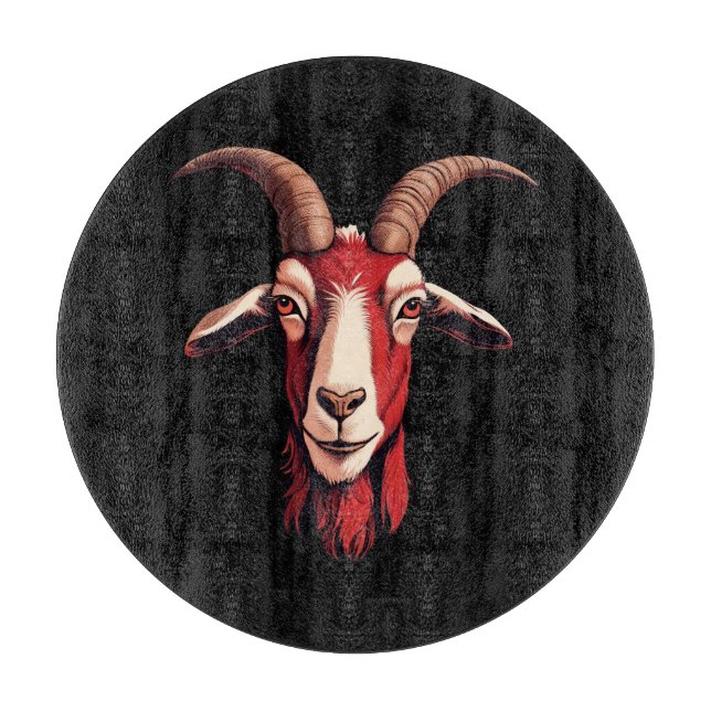 Red Goat Cutting Board (Front)