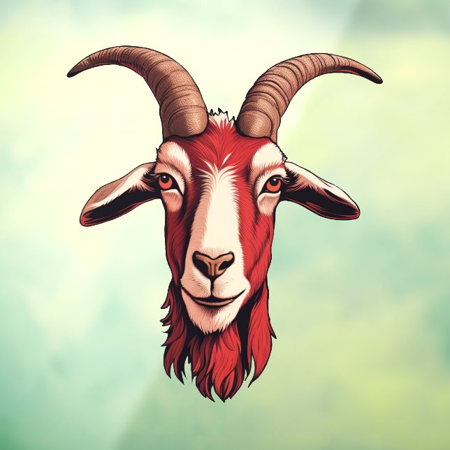 Red Goat Window Cling (Sheet 3)