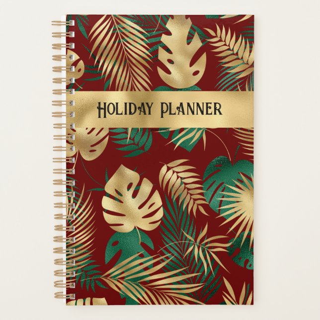 Red Gold and Green Holiday Planner (Front)