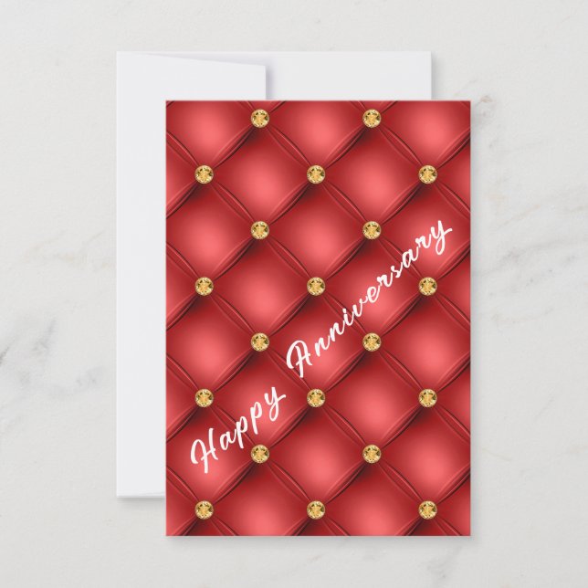 Red Gold Anniversary Card (Front)