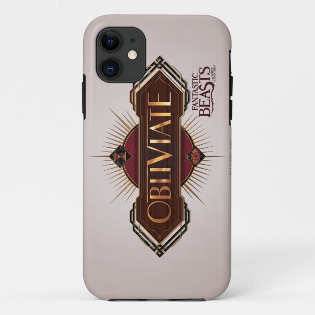 Red & Gold Art Deco Obliviate Spell Graphic Case-Mate iPhone Case (Back)