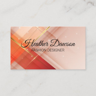 Red Gold Background Sparkle Business Card